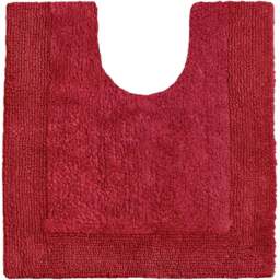 Allure Bath Fashions Elegance Cranberry Reversible Pedestal Mat 53 x 55cm - Red - Wilko