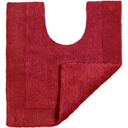 Allure Bath Fashions Elegance Cranberry Reversible Pedestal Mat 53 x 55cm - Red - Wilko - thumbnail 3