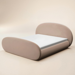 Flair Amos King Size Beige Velvet Sidelift Oval Ottoman Bed - Cream - Wilko - thumbnail 4