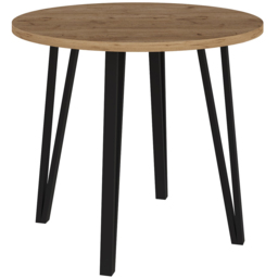 Decortie Xana 4 Seater Natural Oak Round Modern Dining Table - Cream - Wilko - thumbnail 3