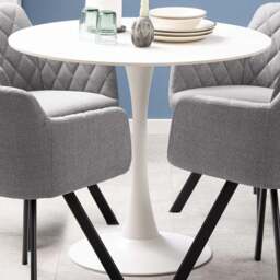Florence Malta Ceramic Round Dining Table White - Furniture To Go - Wilko - thumbnail 1