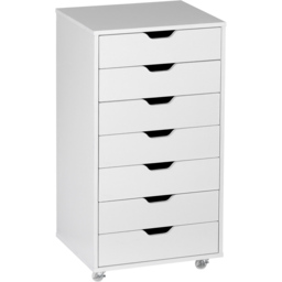Portland Vinsetto 7 Drawer White Vertical Filing Cabinet - Size: 7 Drawers - Wilko - thumbnail 3