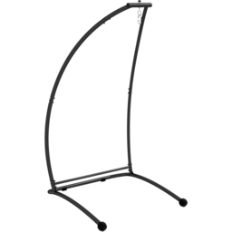 Outsunny Black Metal C Shape Hammock Chair Stand - Size: 1 Seater - Wilko - thumbnail 3