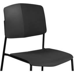 Core Products Academy Set of 2 Black Plastic Kitchen Chair - Wilko - thumbnail 7