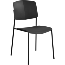 Core Products Academy Set of 2 Black Plastic Kitchen Chair - Wilko - thumbnail 4