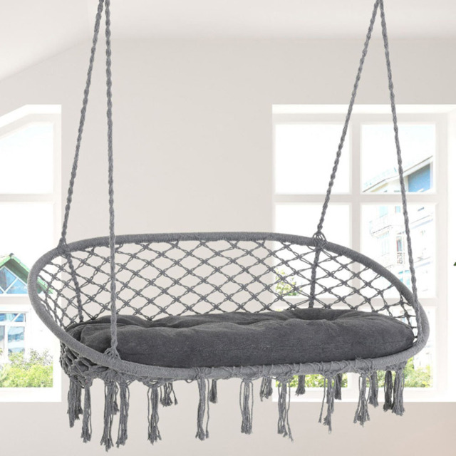 Outsunny Hanging Chair Swing Hammock - Size: 40 x 75 x 130cm - Grey - Wilko - image 1