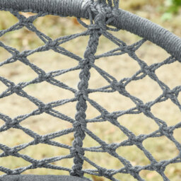 Outsunny Hanging Chair Swing Hammock - Size: 40 x 75 x 130cm - Grey - Wilko - thumbnail 4