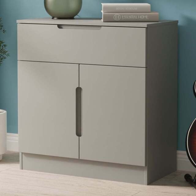 Crowndale Milan 2 Door Single Drawer Dusk Grey Sideboard Ready Assembled - Size: 79 x 74 x 39cm - Wilko - image 1