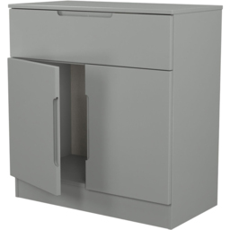 Crowndale Milan 2 Door Single Drawer Dusk Grey Sideboard Ready Assembled - Size: 79 x 74 x 39cm - Wilko - thumbnail 7