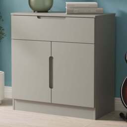 Crowndale Milan 2 Door Single Drawer Dusk Grey Sideboard Ready Assembled - Size: 79 x 74 x 39cm - Wilko