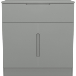 Crowndale Milan 2 Door Single Drawer Dusk Grey Sideboard Ready Assembled - Size: 79 x 74 x 39cm - Wilko - thumbnail 3