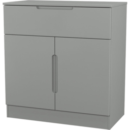 Crowndale Milan 2 Door Single Drawer Dusk Grey Sideboard Ready Assembled - Size: 79 x 74 x 39cm - Wilko - thumbnail 5