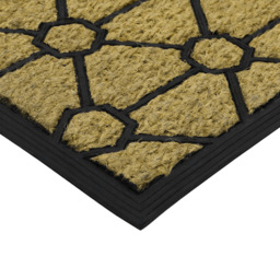 JVL Geometric Wove Rubber Tuffscrape Door Mat 45 x 75cm - Brown - JVL Homewares - Wilko - thumbnail 7