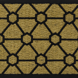 JVL Geometric Wove Rubber Tuffscrape Door Mat 45 x 75cm - Brown - JVL Homewares - Wilko - thumbnail 6
