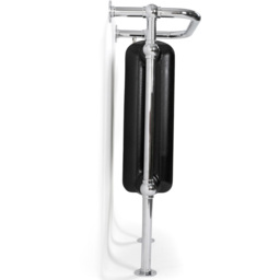 Terma 1217 BTU Flat Black and Chrome Heated Towel Rail 900 x 490mm - Size: 90 x 49 x 31.5cm - Multi - Wilko - thumbnail 4