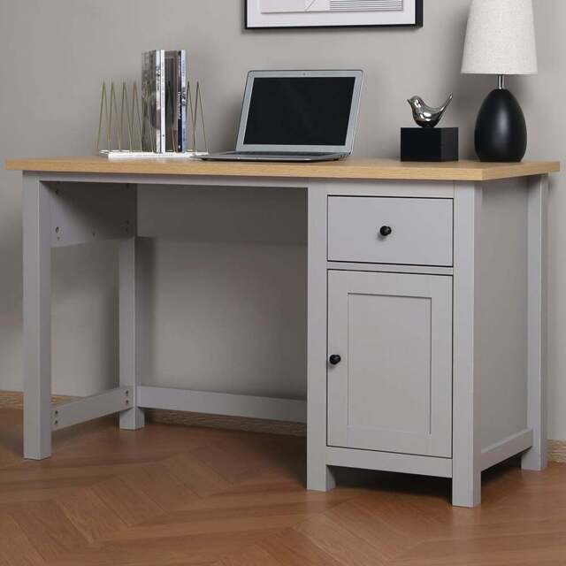Wiltshire Grey Storage Desk - Home Garden Direct - Wilko - image 1