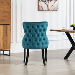 Artemis Home Palata Set of 2 Teal Velvet Fabric Dining Chair - Green - Wilko - thumbnail 5