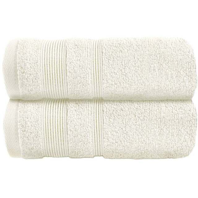 Allure Bath Fashions Luxury Zero Twist Egyptian Cotton Cream Hand Towel 2 Pack - Size: 50 x 85cm - Wilko - image 1