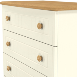 Crowndale Warwick 5 Drawer Cream Ash and Oak Chest of Drawers - Wilko - thumbnail 6