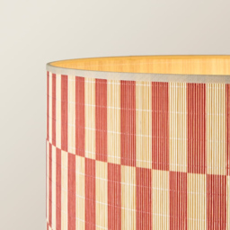 ValueLights Heather Orange Checkerboard Bamboo Shade Dark Wood LED Floor Lamp with Bulb - Size: 180 x 30 x 30cm - Cream - Wilko - thumbnail 6