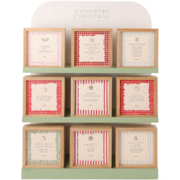 The Seasonal Gift Co. 27 Plaque Wooden Plaque Stand Set - Size: 53 x 39.5 x 13cm - White - Wilko - thumbnail 1