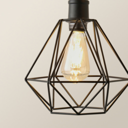 ValueLights Diablo Geometric 3 Drop Cluster Matte Black Ceiling LED Pendant Light - Size: 126 x 20.5 x 20.5cm - Gold - Wilko - thumbnail 4