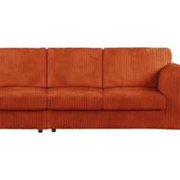 Luxor 4 Seater Orange Jumbo Cord Full Back Sofa - Wilko - thumbnail 5