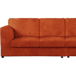 Luxor 4 Seater Orange Jumbo Cord Full Back Sofa - Wilko - thumbnail 4