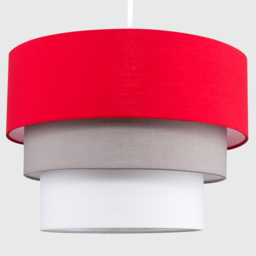ValueLights Aztec 3-Tier Red Fabric Ceiling Light Shade - Size: 30 x 21 x 30cm - Wilko - thumbnail 4