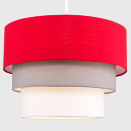 ValueLights Aztec 3-Tier Red Fabric Ceiling Light Shade - Size: 30 x 21 x 30cm - Wilko - thumbnail 5