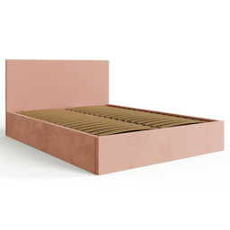 GFW Double Blush Pink Velvet End Lift Ottoman Bed - Wilko - thumbnail 5