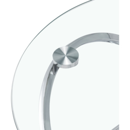 Comfy Living Silver Effect Tempered Glass Side Table - Size: 45 x 52 x 52cm - Wilko - thumbnail 5