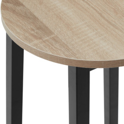 tectake Keynes Light Wood Oak Sonoma Set of 2 Bar Stool - Size: 72.5 x 31 x 31cm - Brown - Wilko - thumbnail 7