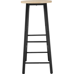 tectake Keynes Light Wood Oak Sonoma Set of 2 Bar Stool - Size: 72.5 x 31 x 31cm - Brown - Wilko - thumbnail 5