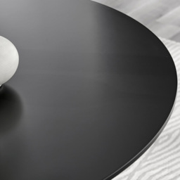 Furniturebox Nova Harley 4 Seater Round Dining Set Black High Gloss and Dark Grey - Wilko - thumbnail 6