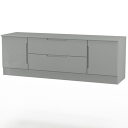 Crowndale Milan 2 Door 2 Drawer Dusk Grey Wide TV Unit Ready Assembled - Size: 50 x 144 x 39cm - Wilko - thumbnail 5