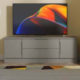 Crowndale Milan 2 Door 2 Drawer Dusk Grey Wide TV Unit Ready Assembled - Size: 50 x 144 x 39cm - Wilko