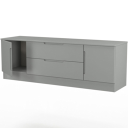 Crowndale Milan 2 Door 2 Drawer Dusk Grey Wide TV Unit Ready Assembled - Size: 50 x 144 x 39cm - Wilko - thumbnail 7