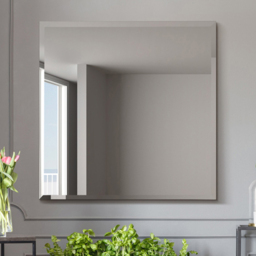 MirrorOutlet The Moderni Bevelled Wall Mirror 90 x 90cm - Clear - Wilko - thumbnail 3