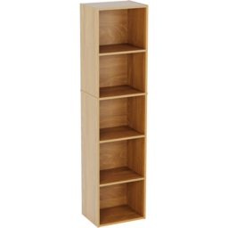 Vida Designs Oxford 5 Shelf Oak Cube Bookcase - Brown - Wilko - thumbnail 3