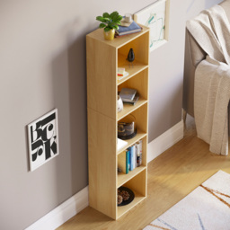 Vida Designs Oxford 5 Shelf Oak Cube Bookcase - Brown - Wilko - thumbnail 7