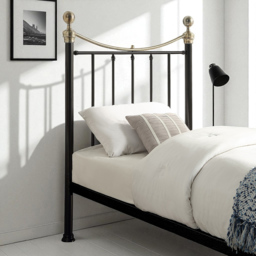 OAT Home Hampstead Single Black and Brass and Black Guest Trundle Metal Bed - Wilko - thumbnail 4