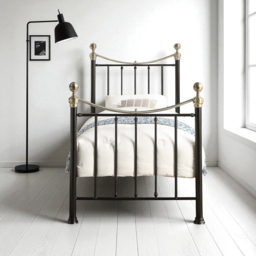 OAT Home Hampstead Single Black and Brass and Black Guest Trundle Metal Bed - Wilko - thumbnail 7