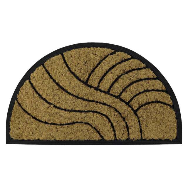 JVL Comfort Half Moon Waves Tuffscrape 40 x 70cm - Brown - JVL Homewares - Wilko - image 1