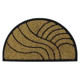 JVL Comfort Half Moon Waves Tuffscrape 40 x 70cm - Brown - JVL Homewares - Wilko - thumbnail 1
