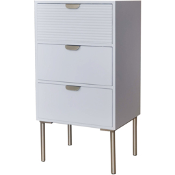 Acacia Home 3 Drawer White Wooden Chest of Drawers - Wilko - thumbnail 3
