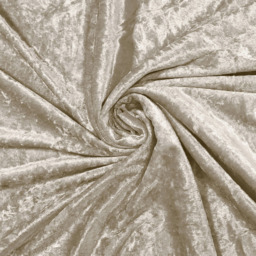 Intimates Natural Plain Crushed Velvet Curtains 117X137cm - Size: W 117 x D 137cm - Cream - Wilko - thumbnail 4