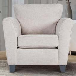 Harriet Cream Fabric Armchair - Size: Single - Wilko