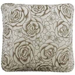 Intimates Flock Rose White Filled Cushion 43 x 43cm 2 Pack - Wilko - thumbnail 1