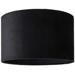 ValueLights Reni Black Velvet Small Drum Ceiling Lamp Shade 25cm - Size: 15 x 25 x 25cm - Wilko